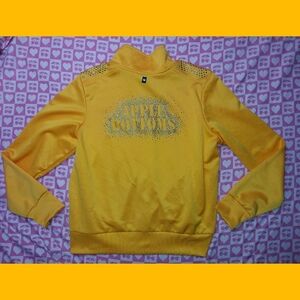 Apple Bottoms Orange Rhinestone Zip Up Jacket